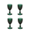 Vista Alegre Bicos Verde Red Wine Goblets, Set of 4