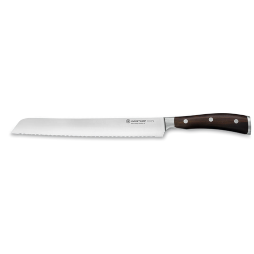Wusthof Ikon Blackwood 9" Precision Double-Serrated Bread Knife