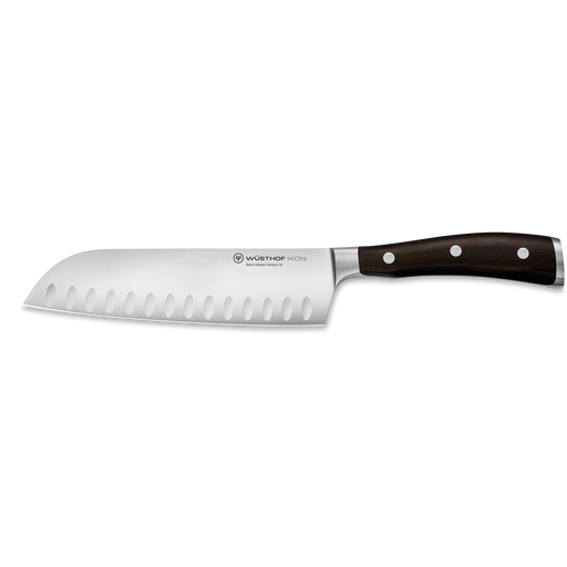 Wusthof Ikon Blackwood 7" Hollow Edge Santoku