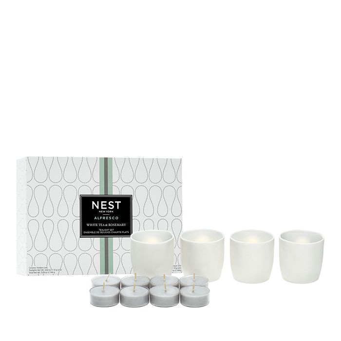 Nest Alfresco White Tea & Rosemary Tea Light Set