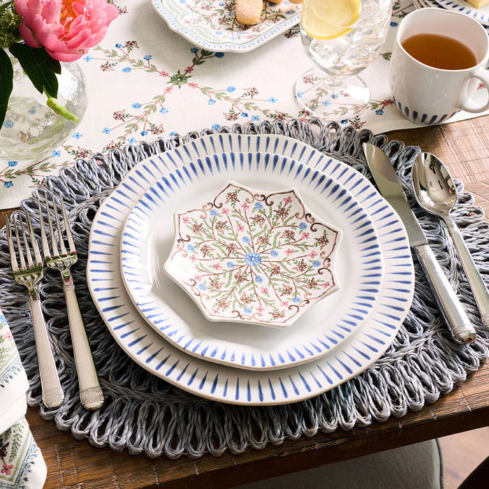 Juliska Villa Seville Scalloped Side/Cocktail Plate - Chambray, Set of 4