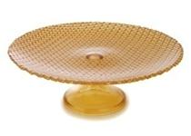 Classic Touch Amber Footed Cake Stand-Small
