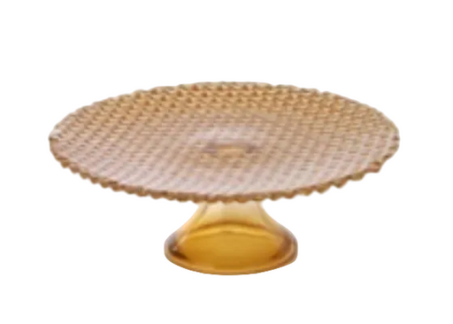 Classic Touch Amber Footed Cake Stand-Small