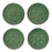 Juliska Jardins du Monde Side/Cocktail Plate - Basil, Assorted Set of 4