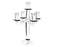 Godinger Akira 5 arm candelabra smoke