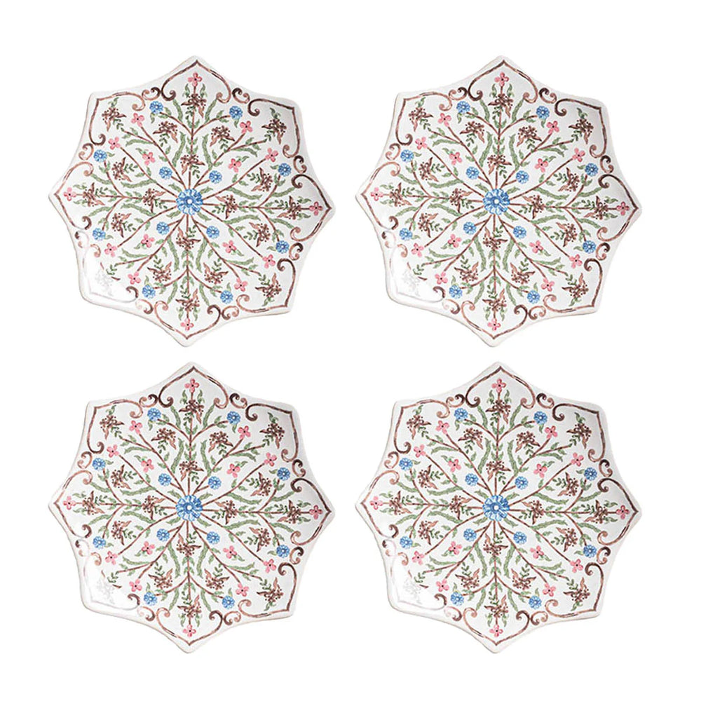 Juliska Villa Seville Scalloped Side/Cocktail Plate - Chambray, Set of 4