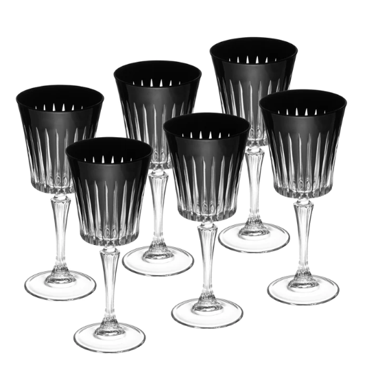 Barski Oomph Water Glass - Set of 6 Goblets 10 ounces