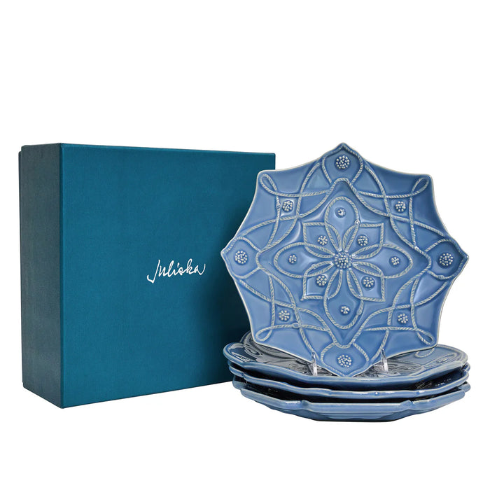 Juliska Jardins du Monde Dessert/Salad Plate - Assorted Shapes, Set/4