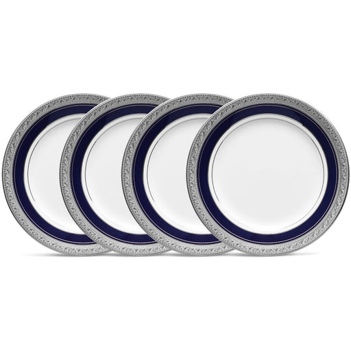 Noritake Crestwood Cobalt Platinum Dinnerware, Bread & Butter Plates, Set of 4