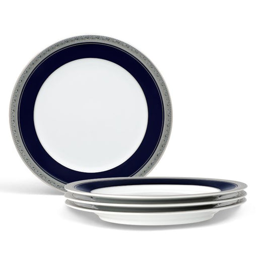Noritake Crestwood Cobalt Platinum Dinnerware, Salad Plates, Set of 4