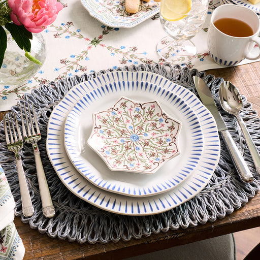 Juliska Sitio Stripe Dinner Plate - Delft Blue