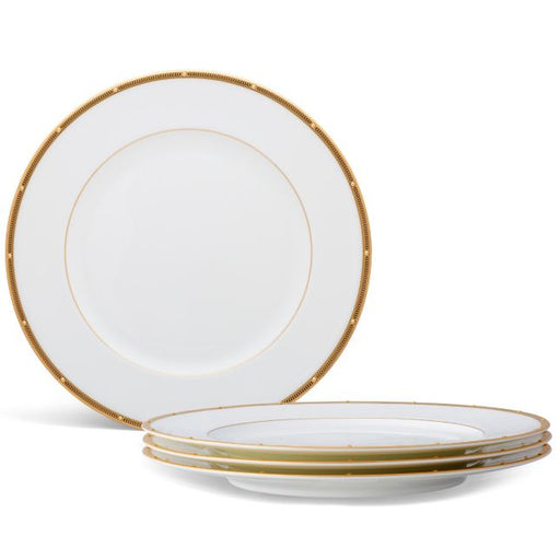 Noritake Rochelle Gold Dinnerware, Dinner Plates, Set of 4