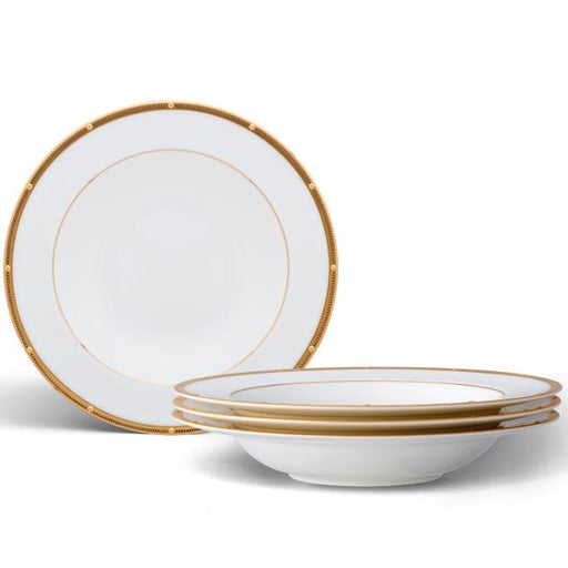 Noritake Rochelle Gold Dinnerware, Soup Bowls, Set of 4