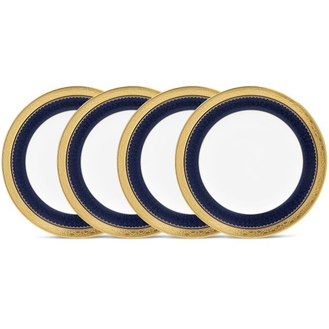 Noritake Odessa Cobalt Gold Bread & Butter/ Appetizer Plate, SET of 4