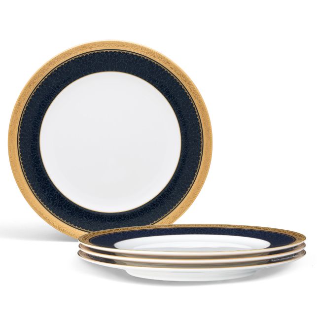 Noritake Odessa Cobalt Gold Salad Plate, Set of 4