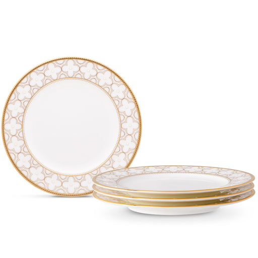 Noritake Trefolio Gold Dinnerware, Bread & Butter/Appetizer Plate, 6 1/2", Set of 4