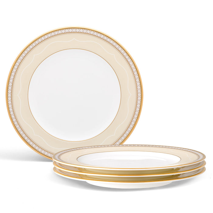 Noritake Trefolio Gold Dinnerware, Salad Plates, Set of 4