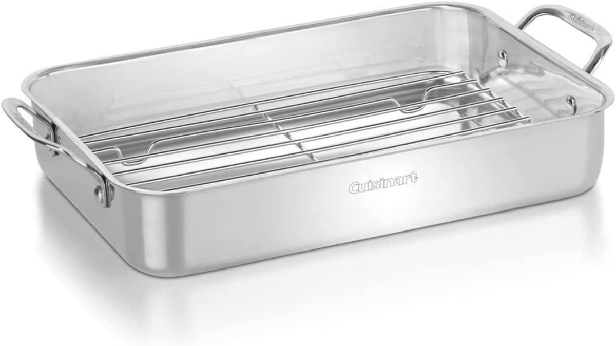 Cuisinart Chef's Classic Stainless Pan with Stainless Roasting Rack14"