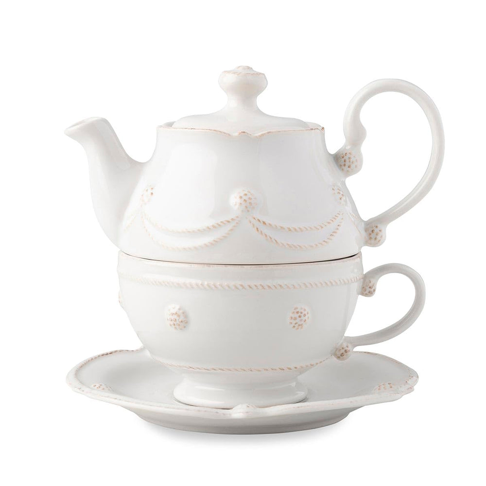 Juliska Berry & Thread Tea for One with Saucer - Whitewash