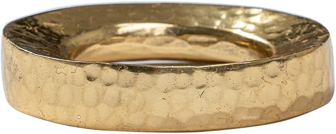 Juliska Puro Napkin Rings, Gold, Set of 4