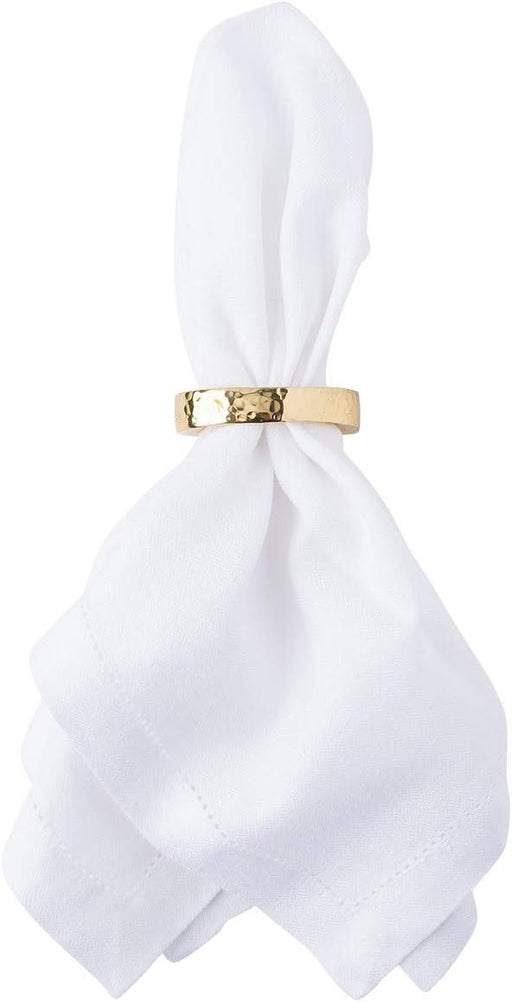 Juliska Puro Napkin Rings, Gold, Set of 4