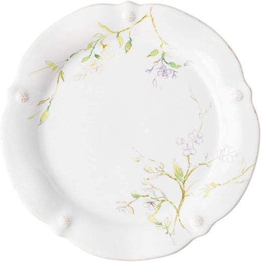 Juliska Berry & Thread Floral Sketch Dinner Plate - Jasmine, White Ceramic, Dinner Plate