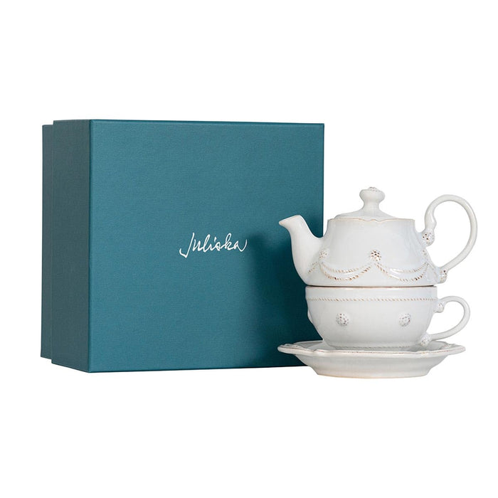 Juliska Berry & Thread Tea for One with Saucer - Whitewash