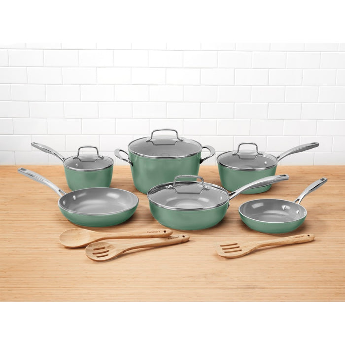 Cuisinart 13 Piece Greenchef® Ceramica® Nonstick Cookware Set — Kitchen  Clique
