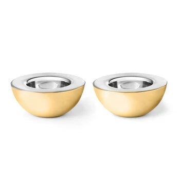 Godinger Cerro Gold Tealight Holder Set- Gold & Silver