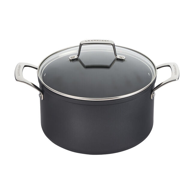 Le Creuset Essential Nonstick Ceramic Stockpot with Glass Lid, 6.3qt