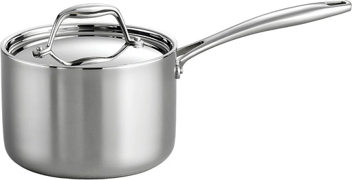 Tramontina Covered Sauce Pan Stainless Steel Tri-Ply Clad 2 Qt