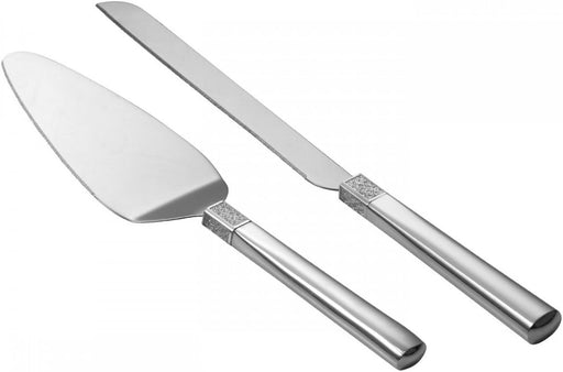 Waterford Lismore Diamond Silver Cake Knife and Server Set