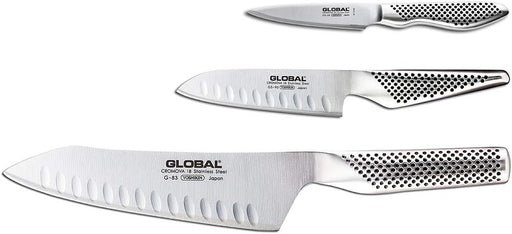 Global Classic Stainless Steel 3-Piece Knife Set G-833890