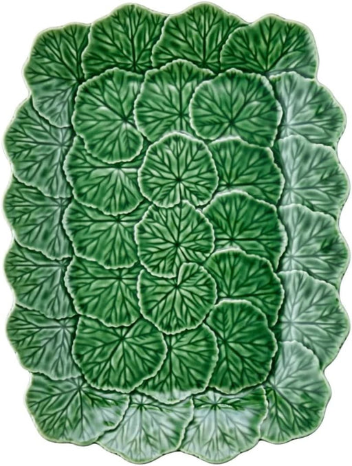 Bordallo Pinheiro Geranium Platter, Green