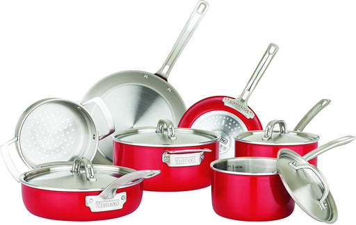 Viking Multi-Ply 2-Ply 11-Piece Cookware Set with Metal Lids