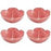 Bordallo Pinheiro Cabbage Pink 7" Cereal Bowl, Set of Four
