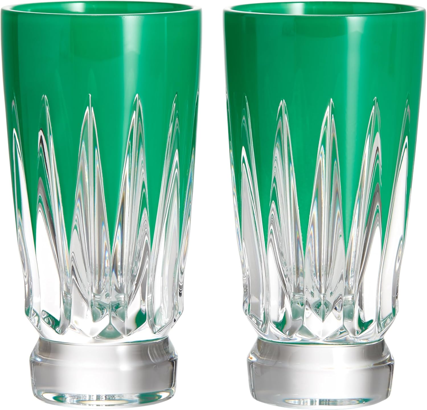Waterford New Year Shot Glasses Firework, Set of 2, 1.9oz, Green