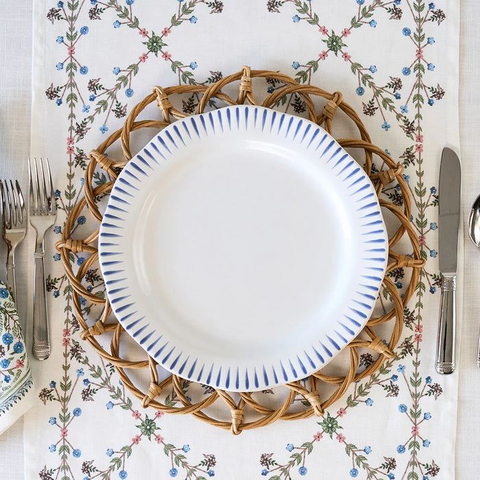 Juliska Sitio Stripe Dinner Plate - Delft Blue
