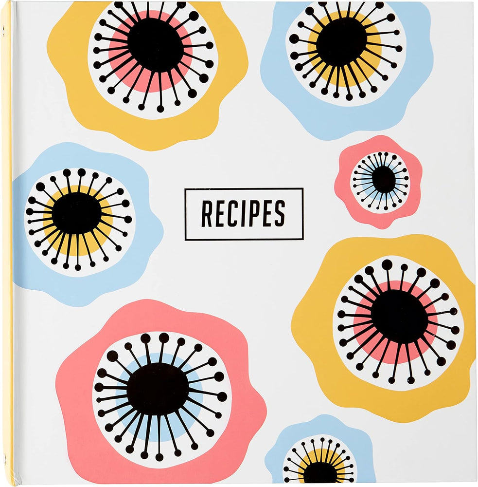 CR Gibson Binder Kit with Sleeves and Recipe Index Cards, Bloom Kitchen Clique CR Gibson Binder Kit with Sleeves and Recipe Index Cards, Bloom Kitchen Clique