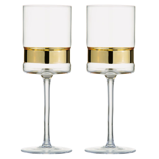 Anton Studio Designs Soho Wine Glasses Gold Set of 2