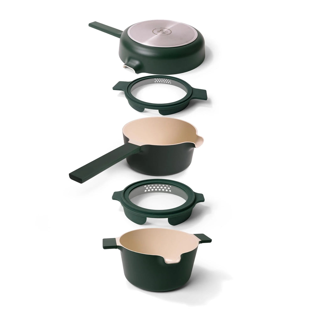Alva Neat 5-Piece Nested Nonstick Ceramic Cookware Set