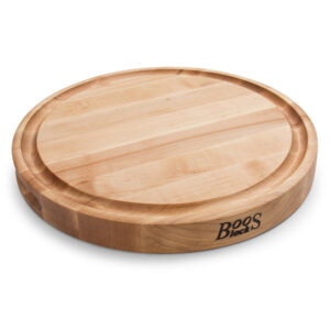 John Boos Maple Round Cutting Board With Juice Groove 1-3/4" Thick - 2 available sizes