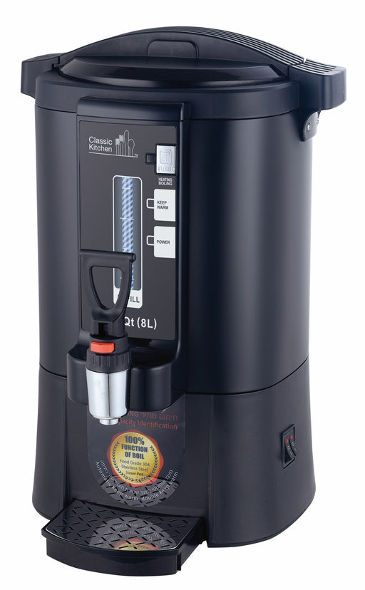 Classic Kitchen Turbo Hi-tech Electric Boiler Urn Double Wall with Safetyloc™, Matte Black