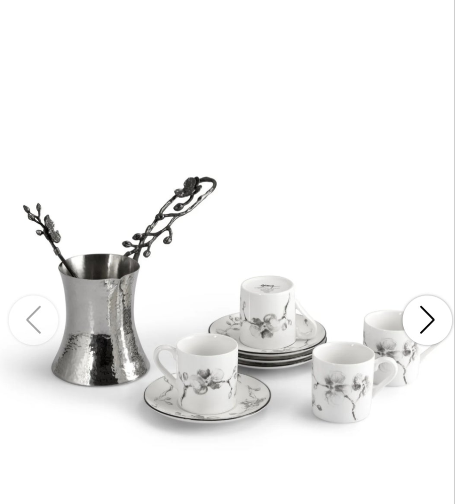 Michael Aram Black Orchid Coffee Pot & Demiset