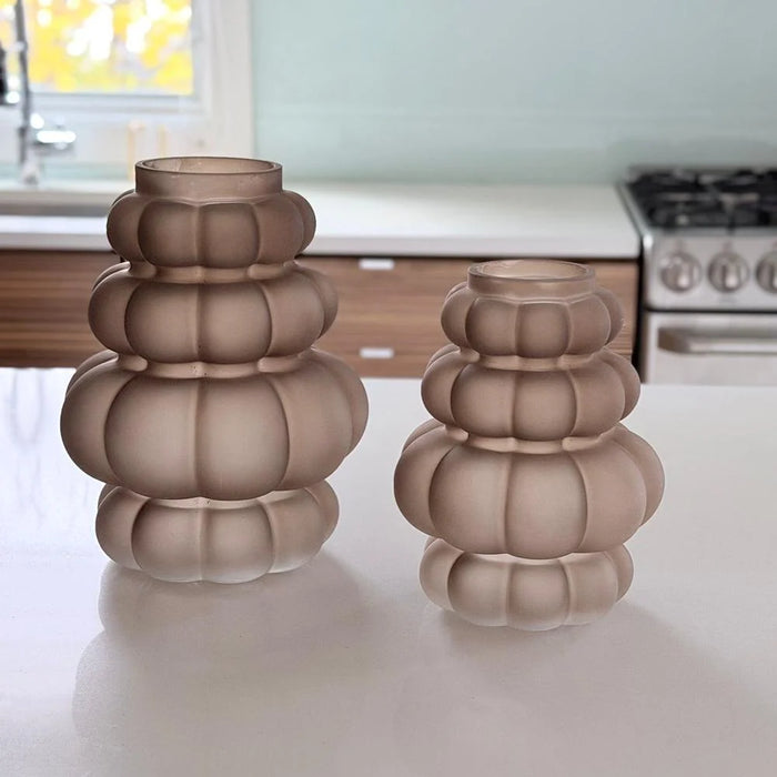 BT Shalom Frosted Bubble Shaped Glass Vase