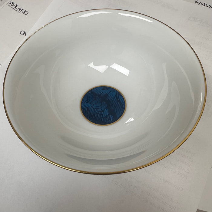 Haviland Ritz Damassé Bleu Soup Bowl