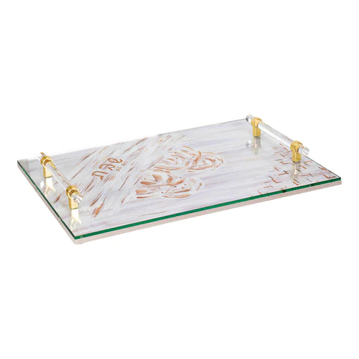 BT Shalom Painted Design Challah Board