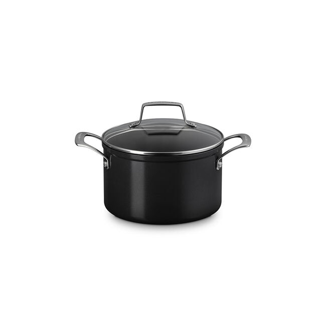 Le Creuset Essential Non-stick Ceramic Stockpot with Glass Lid 4 qt.