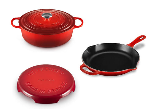 Le Creuset 3 Piece Cerise Cookware Bundle - Kitchen Clique Exclusive