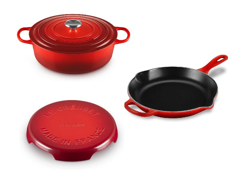 Le Creuset 3 Piece Cerise Cookware Bundle - Kitchen Clique Exclusive